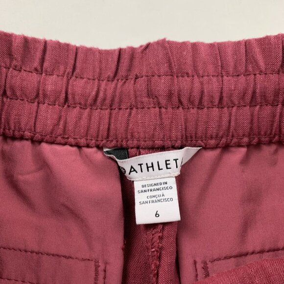 Athleta Wine Linen Cabo Jogger Pant 6 - Picture 3 of 6